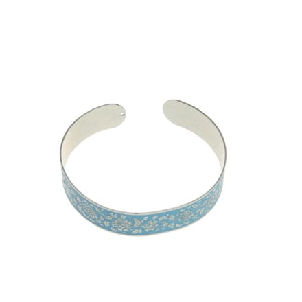 Behave - Klemarmband blauw bloemen - Boho accessoire - Zomerstijl
