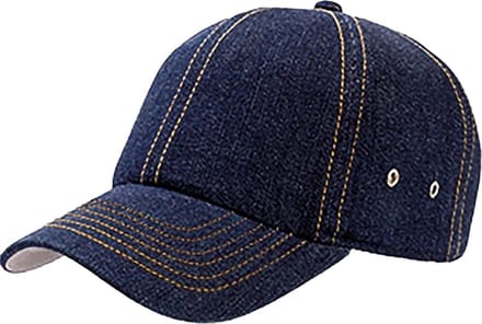 Atlantis Actie 6 Paneel Chino Baseball Cap (Denim)