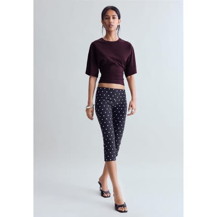 Stradivarius B08 T-shirt met korte mouw  Donkerpurper S
