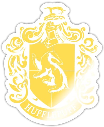 Harry Potter Huffelpuf Afdelingswapen Sticker Maat S (max. 10 x 10cm)