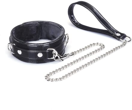 Liebe Seele - Metallic Shade - Vegan Collar met Leiband - Zwart