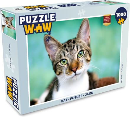 Puzzel Kat - Potret - Ogen - Legpuzzel - Puzzel 1000 stukjes volwassenen