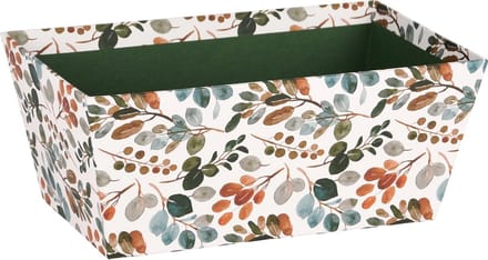 Dekoratief | Bakje 'Warm Leaves', karton, 24x14x10cm | A240212