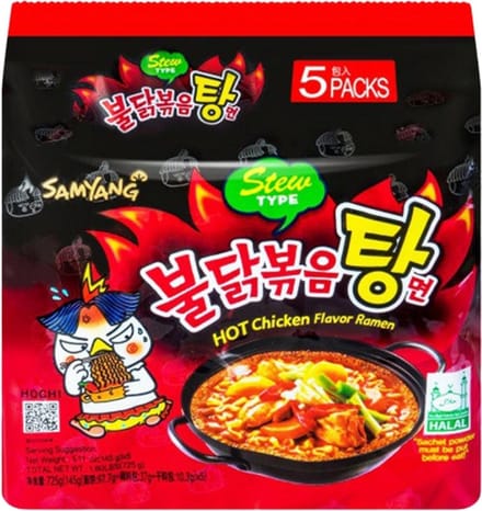 Samyang Hot Chicken Flavor Ramen Stew Type - Noedels - 5 x 140 gram