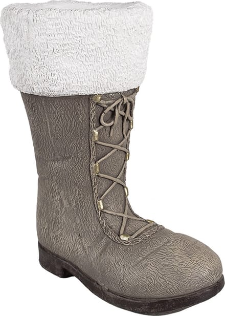 Clayre & Eef Kerstdecoratie Beeld Laars 37x23x43 cm Grijs Keramisch materiaal