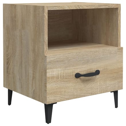 vidaXL - Nachtkastjes - 2 - st - bewerkt - hout - sonoma - eikenkleurig