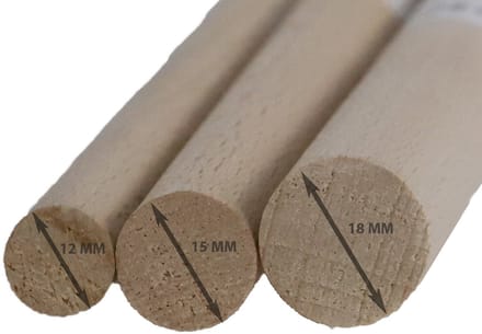 De Boon Zitstok Hout 1 Meter 18MM