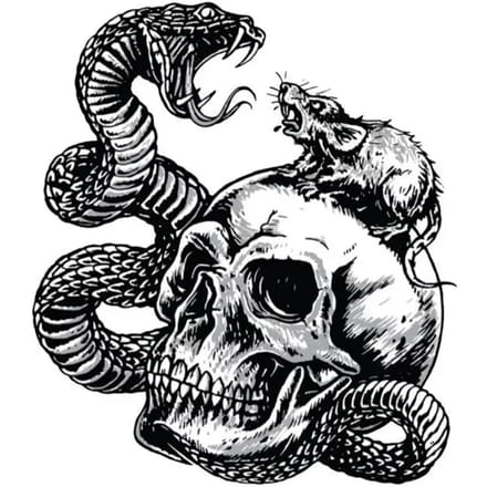 Motorfiets stickers Lethal Threat Serpent Rat