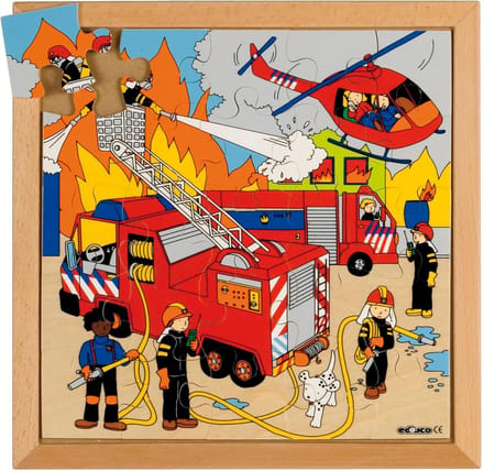 Actiepuzzel 34x34cm Brand 25 stukjes - Educo - Educatief speelgoed