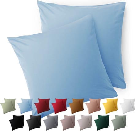 Blumtal Kussensloop Microvezel Kussenhoes 65 x 65 cm - Lichtblauw - Set van 2