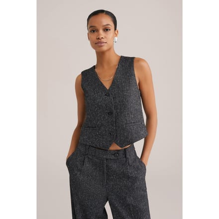 WE Fashion Gilet Dark Grey Taglia: 40 | Gilet Outlet | Donna | Grigio