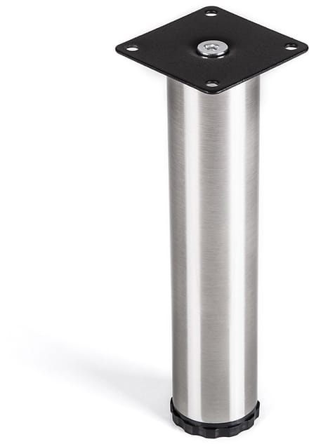 SOTECH meubelpoot Lukas, RVS geborsteld, rond, diameter: 42 mm, hoogte: 200 mm, verstelbaar