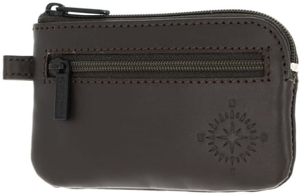 oxmox Leren sleutelgeval Leather Keyholder Windrose 2.0 Embossed Brown donkerbruin