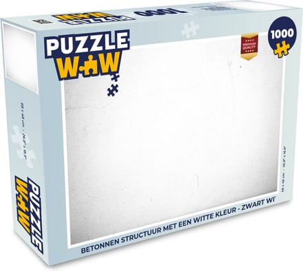 Puzzel Beton - Wit - Modern - Legpuzzel - Puzzel 1000 stukjes volwassenen