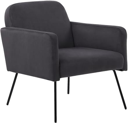 NARKEN - Fauteuil - Grijs - Fluweel