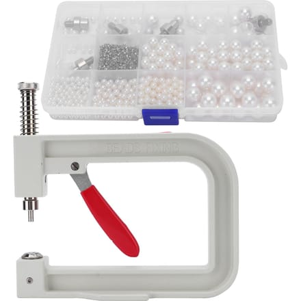 Kit Machine à Sertir les Perles DIY Fait Main Perles Rivet Bouton Artisanat Accessoires de Décoration gray