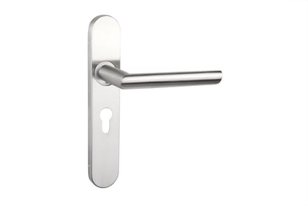 Lavuzo deurkruk Ragusa RVS met afgerond schild PC55 | Per set | Deurklink met schild