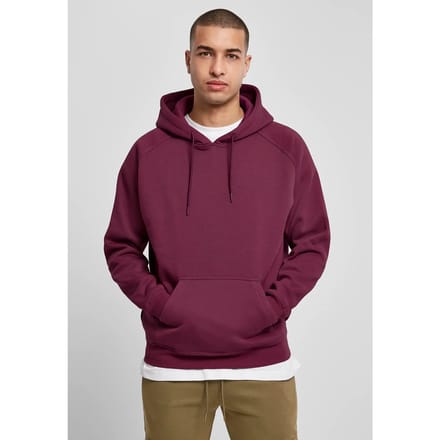 Urban Classics - Blank Hoodie/trui - L - Bordeaux rood