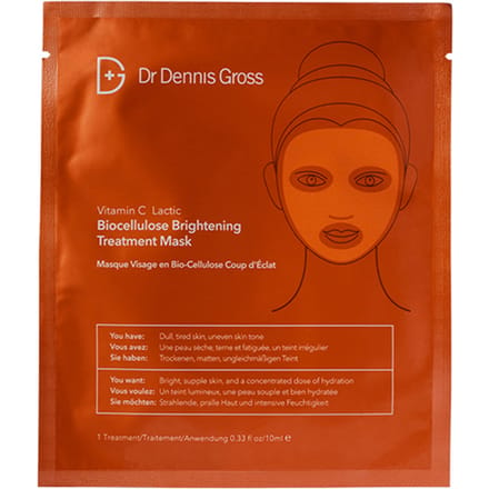 Dr. Dennis Gross Vitamin C + Lactic Biocellulose Brightening Treatment Mask