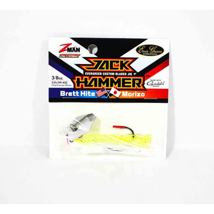 Zman Chatterbait Jackhammer Sinking Lure 3/8 Oz Grafiek Wit (0423)