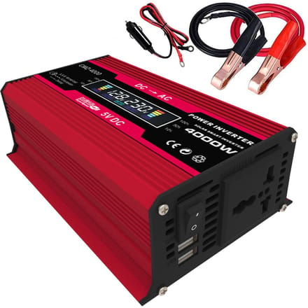 Piekvermogen Gemodificeerde Sinusomvormer LED Display 300W Nominaal vermogen Omvormer DC 12V naar AC 220V rood