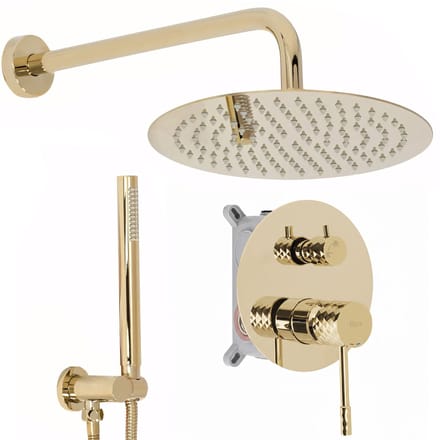 Rea Lungo +Box - Inbouwdoucheset - Gouden - 25X36X16Cm