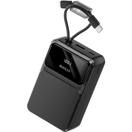 Kuulaa High Capacity Mini Powerbank 30.000mAh Zwart