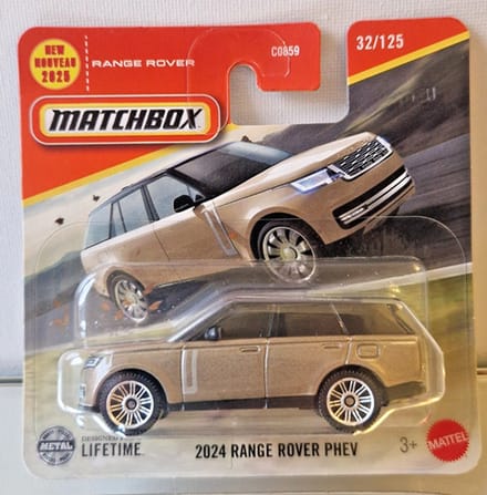2024 RANGE ROVER PHEV 32/125 MATCHBOX 1:64 METALIC BRONS SHORT CARD