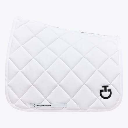 Cavalleria Toscana Diamond Quilted Jersey Zadeldek Full Wit