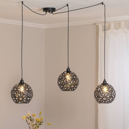 Opviq Hanglamp Fellini MR-897 3-lamps decentraal zwart