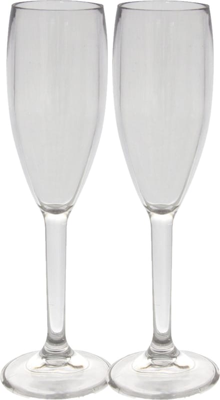 Eurotrail Champagneglas - 175 ml - 2 st. - Transparant