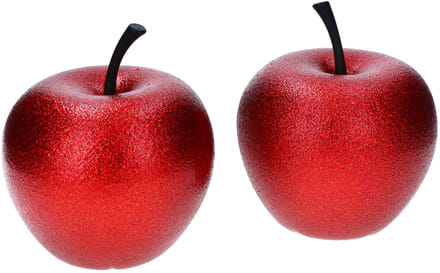 Set van 2 Aardewerk Potten Decoratieve Appel XS Koper (Rood) - E2206-S1-GLMC