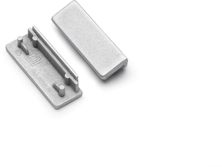 Set van 2 Zilveren Eindkappen voor LED Profiel 3,2 cm Breed