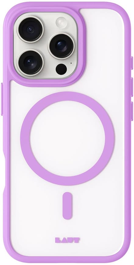 LAUT HUEX PROTECT Hoesje, Mat, Soft-Touch Afwerking, MagSafe® Compatibel, IMPKT Cell® Valbescherming, iPhone 16 Pro Max, Bright Pink