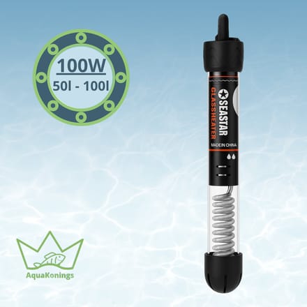 AquaKonings - Aquarium Verwarming 100W - Verwarmingselement - Heater - Warmte Element - 50-100L