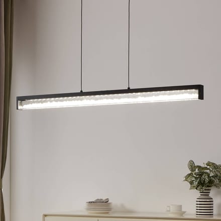 EGLO Cardito 1 Hanglamp - LED - 100 cm - Zwart - Kristallen - Dimbaar