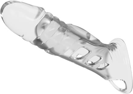 Power Escorts Penis Sleeve Extender 22 cm - Transparant - Verlenging & Verdikking