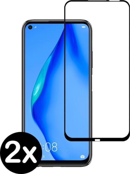 Screenprotector - 2 Stuks - Geschikt voor Huawei P40 Lite - Full Cover - Beschermglas - Gehard Glas - Tempered Glass - Screen Protector