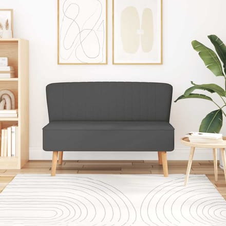 vidaXL - Bank - 117x55,5x77 - cm - stof - donkergrijs