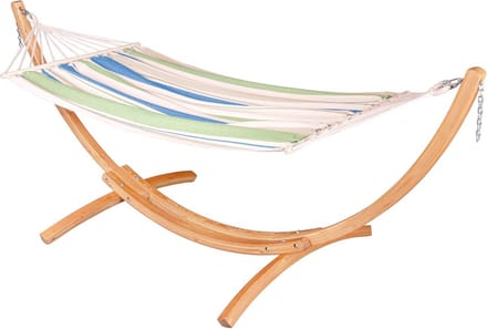 Hammock met enkele spreidbalk en FSC™ gecertificeerde larix houder