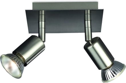 Philips CARREA plate/spiral nickel 2x50W 230V