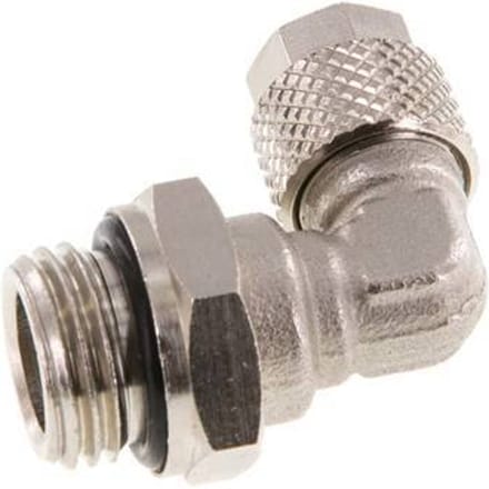 6x4 & G1/4'' Vernikkeld Messing L-Opsteekkoppeling Buitendraad NBR [2 Stuks]