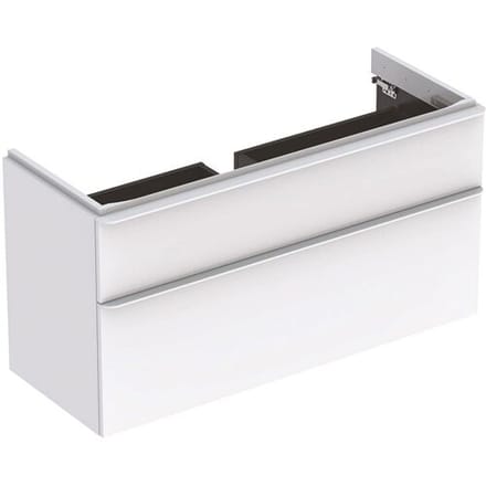 Geberit Smyle Square vanity unit 118.4 cm, two drawers 500.355.00.1