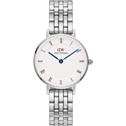 Daniel Wellington DW Watch Petite Roman Numerals 5-Link Silver 28mm