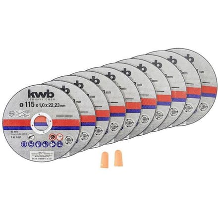 kwb 712021 Doorslijpschijfset 115 mm 10 stuk(s) Metaal