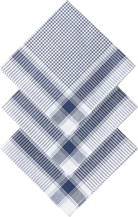 D&L Heren Zakdoeken - Blauw - 12 Stuks - Katoen