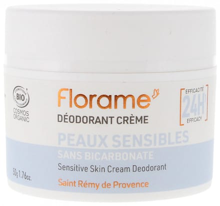 Florame 24H Deodorant Crème Bio Gevoelige Huid 50 g
