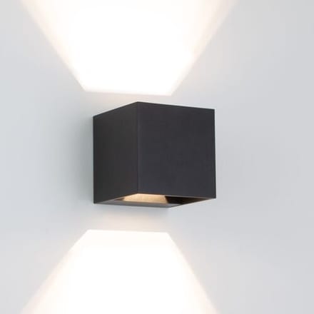 KS Verlichting Wandlamp Shift up- en downlighter muurlamp zwart incl. LED