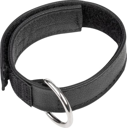 Rimba - Leren Cockstrap met Klittenband - Zwart