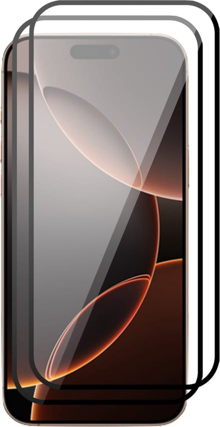 Screenprotector geschikt voor iPhone 16 Pro Max - 2x Volledig Dekkend Gehard Glazen Tempered Glass Krasbestendige Screen Protector